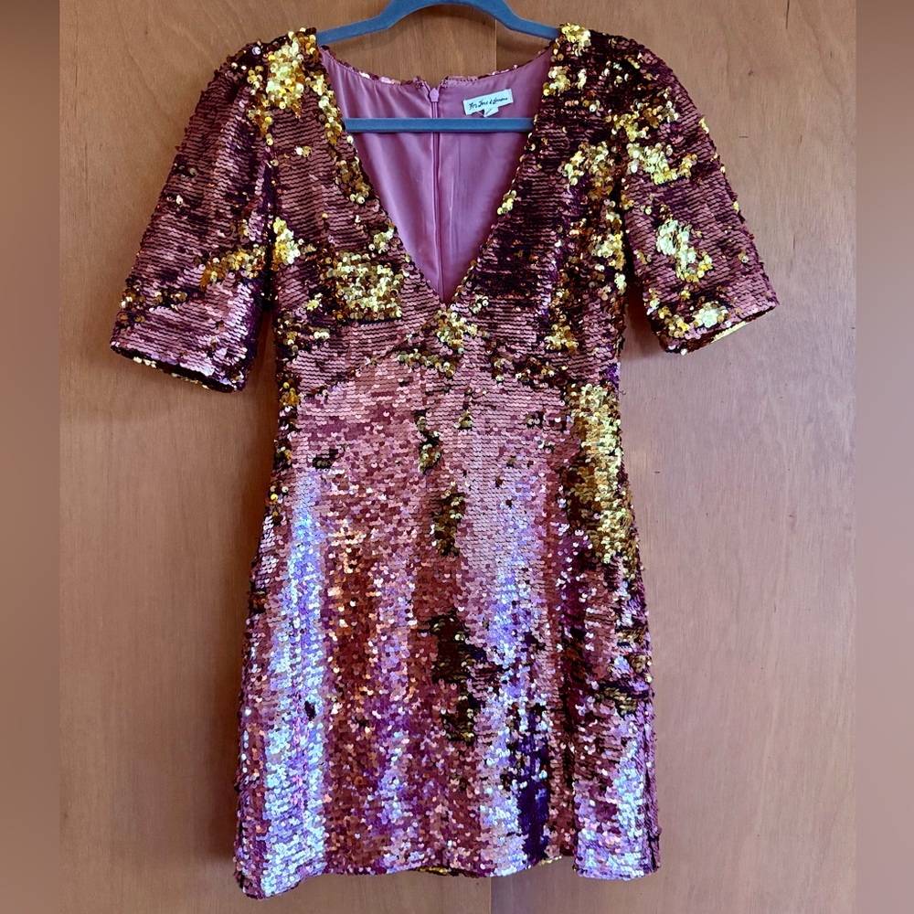 For Love And Lemons Pink Sequin Dress